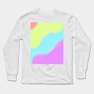 Colorful watercolor abstract texture art Long Sleeve T-Shirt